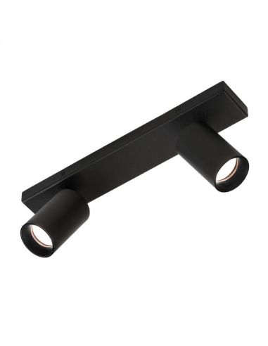 Plafón Gina 2 luces negro | LeónLeds