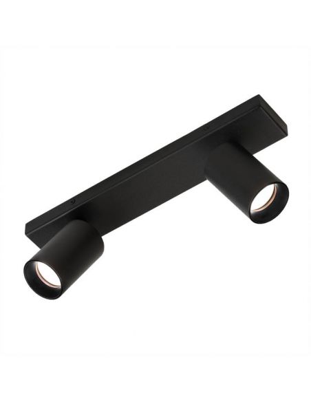 Plafón Gina 2 luces negro | LeónLeds