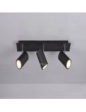 Regleta 3 focos negra Marley TrioLighting | lámpara de techo | LeónLeds Iluminación