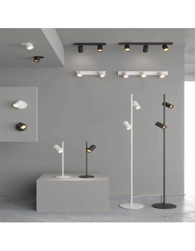 Candeeiro de mesa Gina branco ambiente | LeonLeds