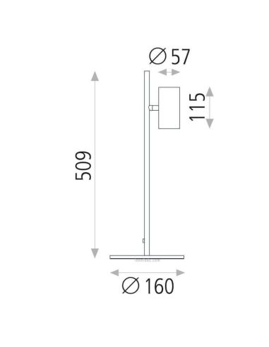 Lámpara de sobremesa Gina Dimensiones | LeónLeds