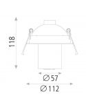 Foco empotrable Gina dimensiones | LeonLeds