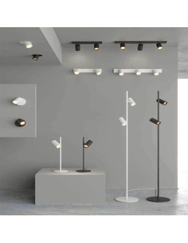 Lampadaire Gina blanc ambiant | leonleds