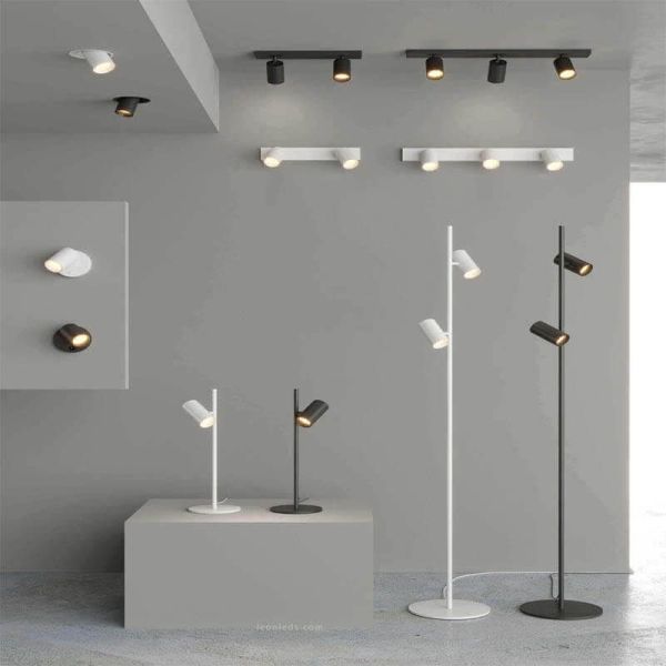 Lampadaire Gina blanc ambiant | leonleds