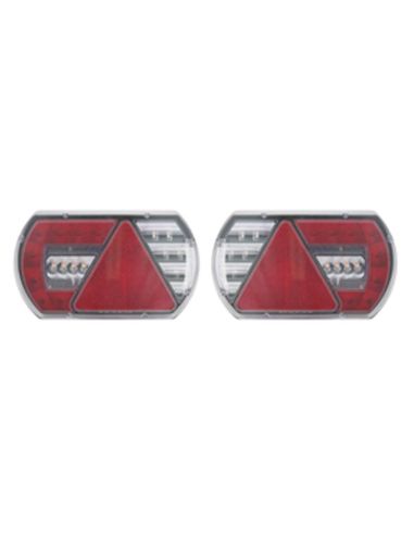 Piloto Trasero LED con Triángulo 12/24V Lucidity 26044 para Maquinaria Agrícola Homologado 12-24V | LeonLeds