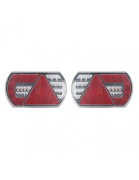 Piloto Trasero LED con Triángulo 12/24V Lucidity 26044 para Maquinaria Agrícola Homologado 12-24V | LeonLeds