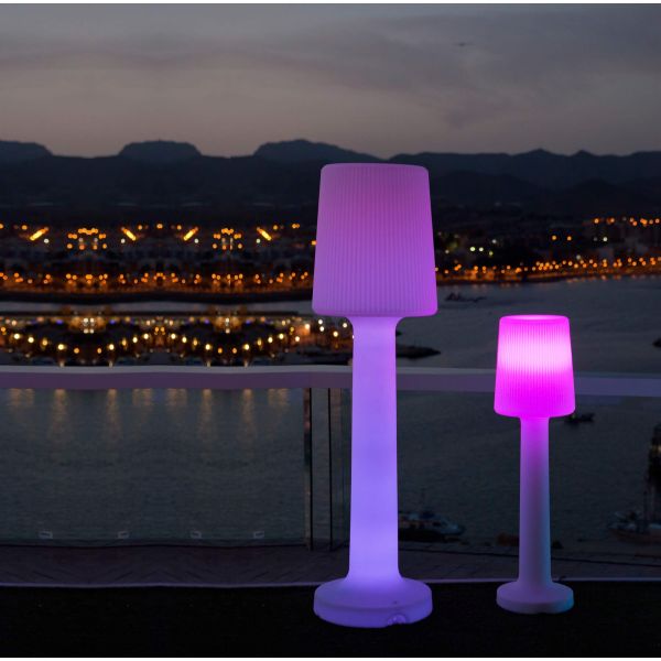 Lámpara de pie exterior recargable Carmen 110 RGB