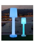 Lámpara de pie exterior recargable Carmen 110 o 165cm ambiente RGB