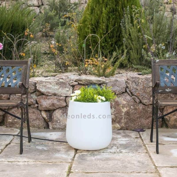 Floreira LED redonda pequena Camellia 40 cabo