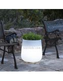 Petite jardinière LED ronde Camelia 40 câble d'ambiance