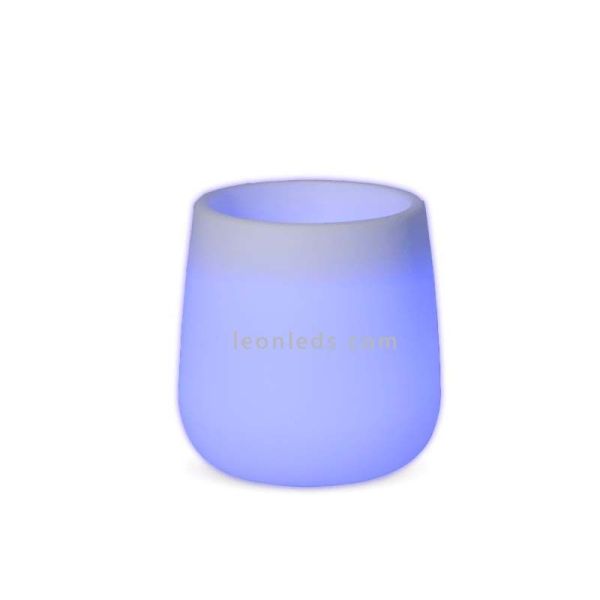 Macetero LED redondo pequeño Camelia 40 solar