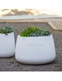 Camelia 60 jardineira LED exterior média com cabo branco