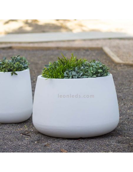 Camelia 60 jardineira LED exterior média com cabo branco