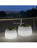 Macetero LED exterior mediano Camelia 60 con cable