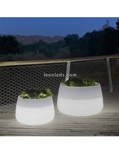 Macetero LED grande Camelia 80 con luz blanca o RGB 2