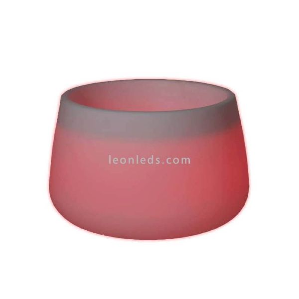 Macetero LED grande Camelia 80 con luz blanca o RGB
