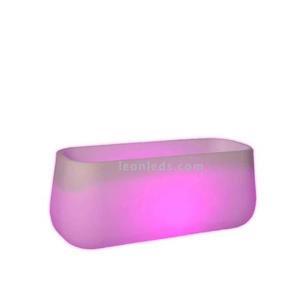Macetero LED largo Camelia Large solar RGB