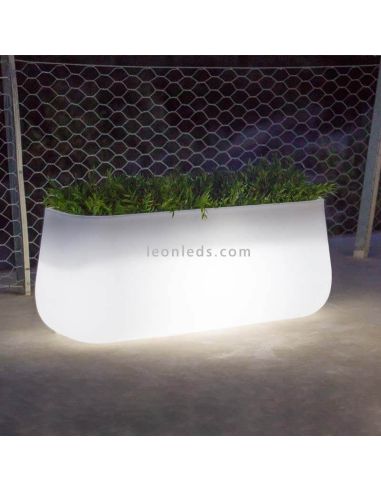 Macetero LED largo Camelia Large solar RGB ambiente