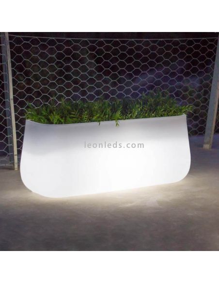 Camelia Grande jardinière LED d'ambiance solaire RVB