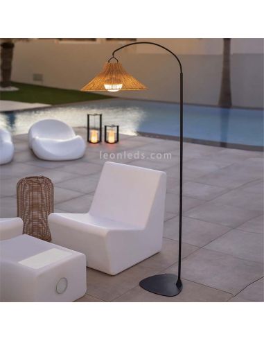 Lámpara de pie natural sin cables Niza 165 ambiente