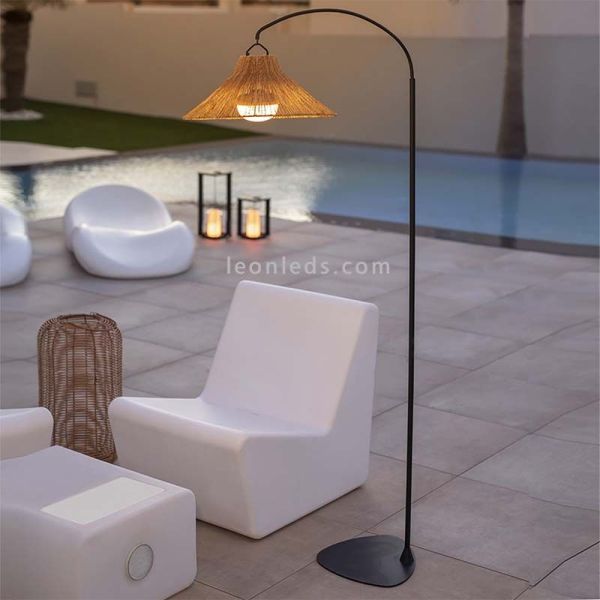 Lámpara de pie natural sin cables Niza 165 ambiente
