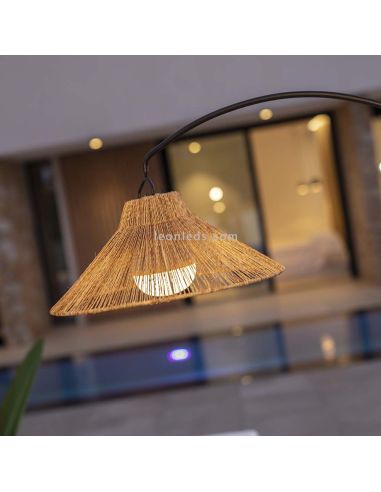 Lampadaire naturel sans fil Niza 165 extension d'ambiance