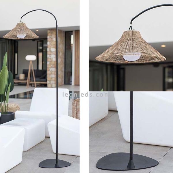 Lámpara de pie natural sin cables Niza 165 detalles