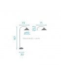 Lámpara de pie natural sin cables Niza 165 dimensiones
