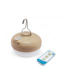 Lámpara de pie Santorini natural y recargable blanca  bombilla Cherry
