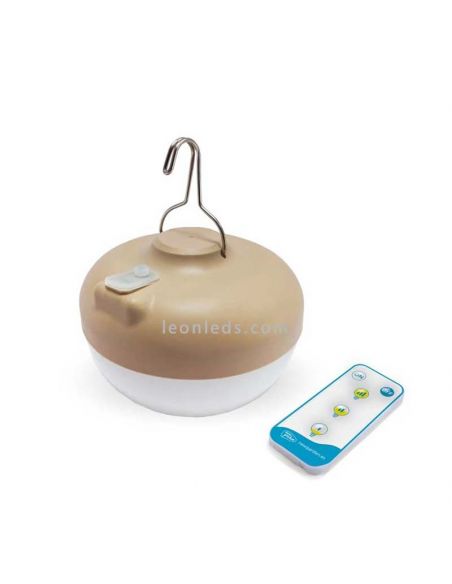 Lámpara de pie Santorini natural y recargable blanca  bombilla Cherry