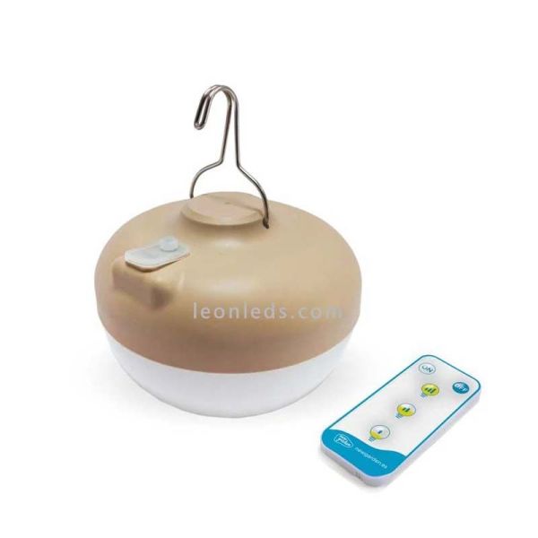 Lámpara de pie Santorini natural y recargable blanca  bombilla Cherry