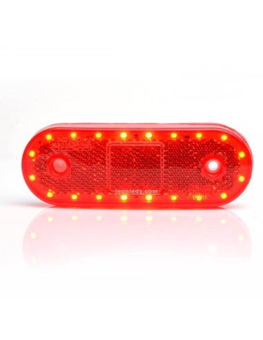 Piloto trasero LED ovalado con luz de freno y luz de posición RD S1D Was | LeonLeds