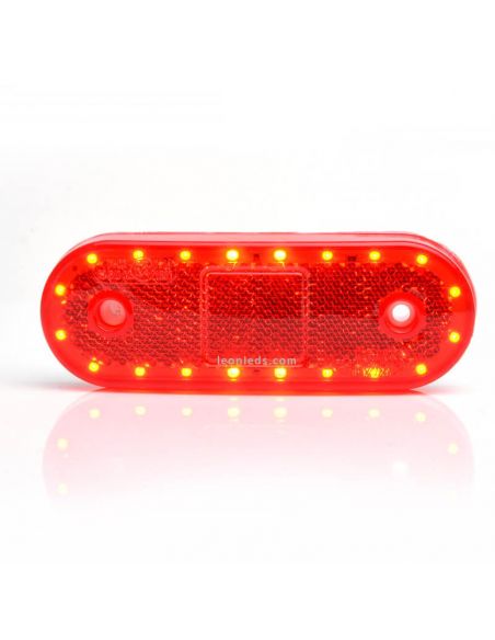Piloto trasero LED ovalado con luz de freno y luz de posición RD S1D Was | LeonLeds