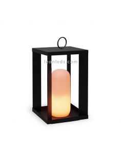 Pequeno candeeiro LED Siroco 30 preto com bateria recarregável