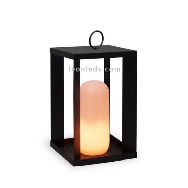 Lámpara LED negra pequeña Siroco 30 con batería recargable