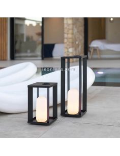 Pequeno candeeiro LED Siroco 30 preto com bateria recarregável 2