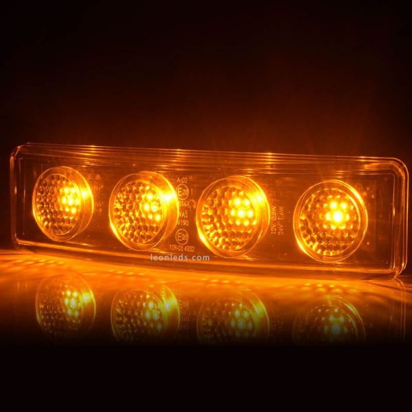 Feu LED pour Scania avec feu Orange - Ambre avec câble Was | leonleds
