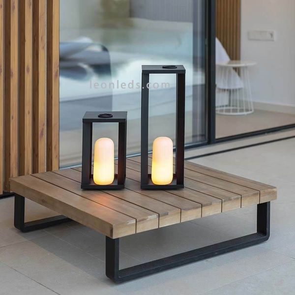 Grande balise LED portable d'extérieur Siroco 50 noire