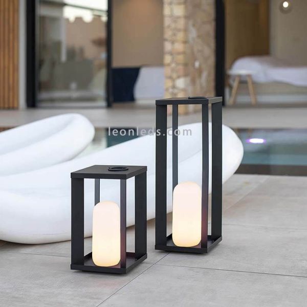 Grande farol LED portátil Siroco 50 preto 2 tamanhos