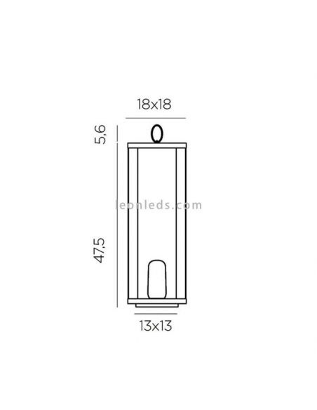 Grande balise LED noire Siroco 50 dimensions portable