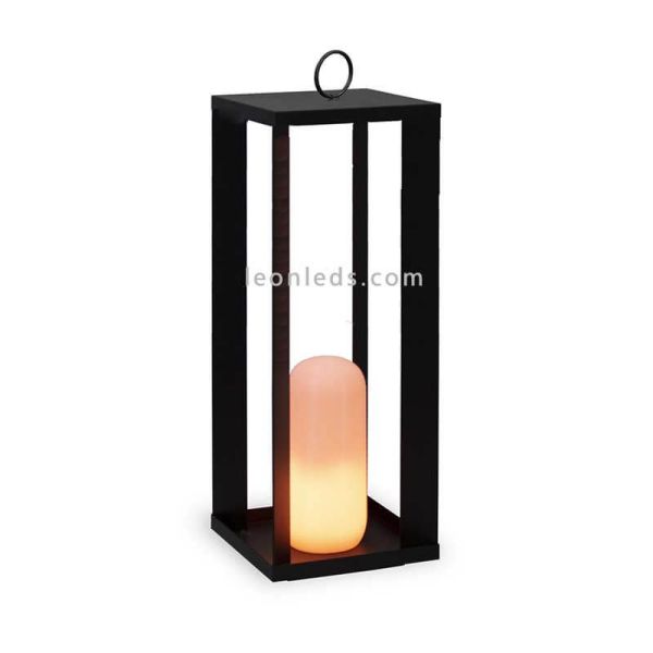 Baliza LED negra grande Siroco 50 portátil