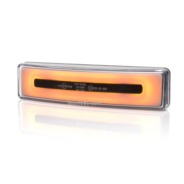 Piloto LED Neon con luz ambar para visera Scania con cable 1423 | LeonLeds