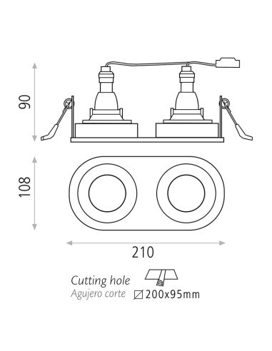 Spot LED Musca GU10 double I LeonLeds Lighting