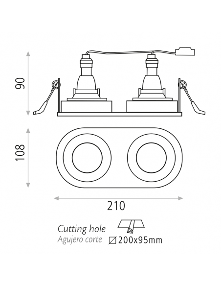 Downlight LED Musca GU10 duplo I LeonLeds Lighting