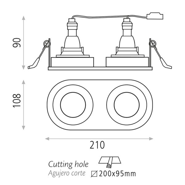 Spot LED Musca GU10 double I LeonLeds Lighting