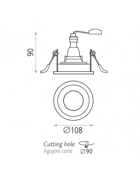 Downlight LED Musca GU10 I LeonLeds Iluminación