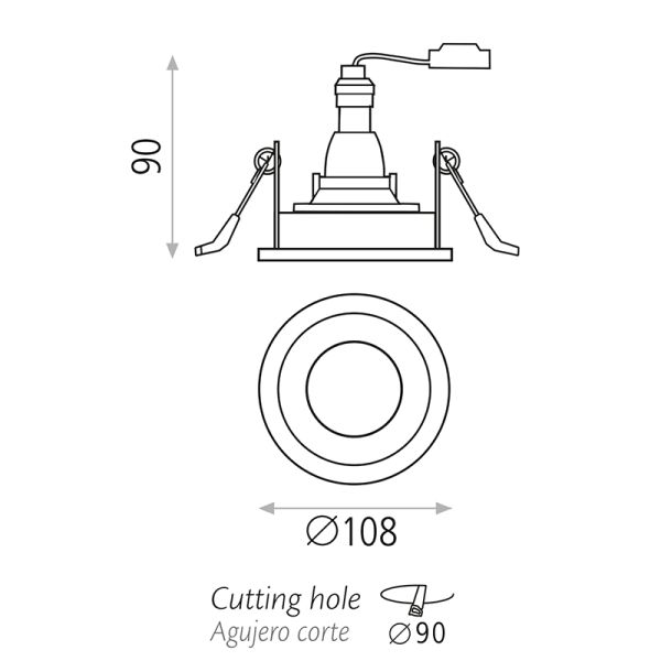 Downlight LED Musca GU10 I LeonLeds Iluminación