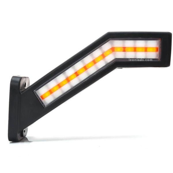 Cuerno LED con luz de freno, niebla, marcha atras, intermitente dinámico y luces de galibo ADR Was 1441 | LeonLeds