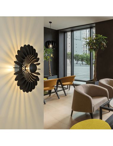 Aplique Rosa Del Desierto grande de pared I LeonLeds Iluminación