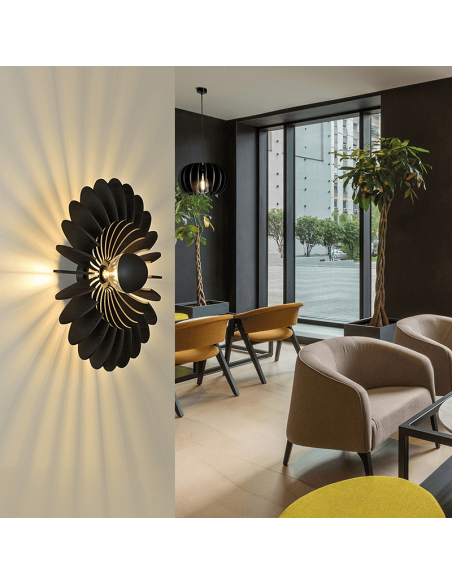 Aplique Rosa Del Desierto grande de pared I LeonLeds Iluminación